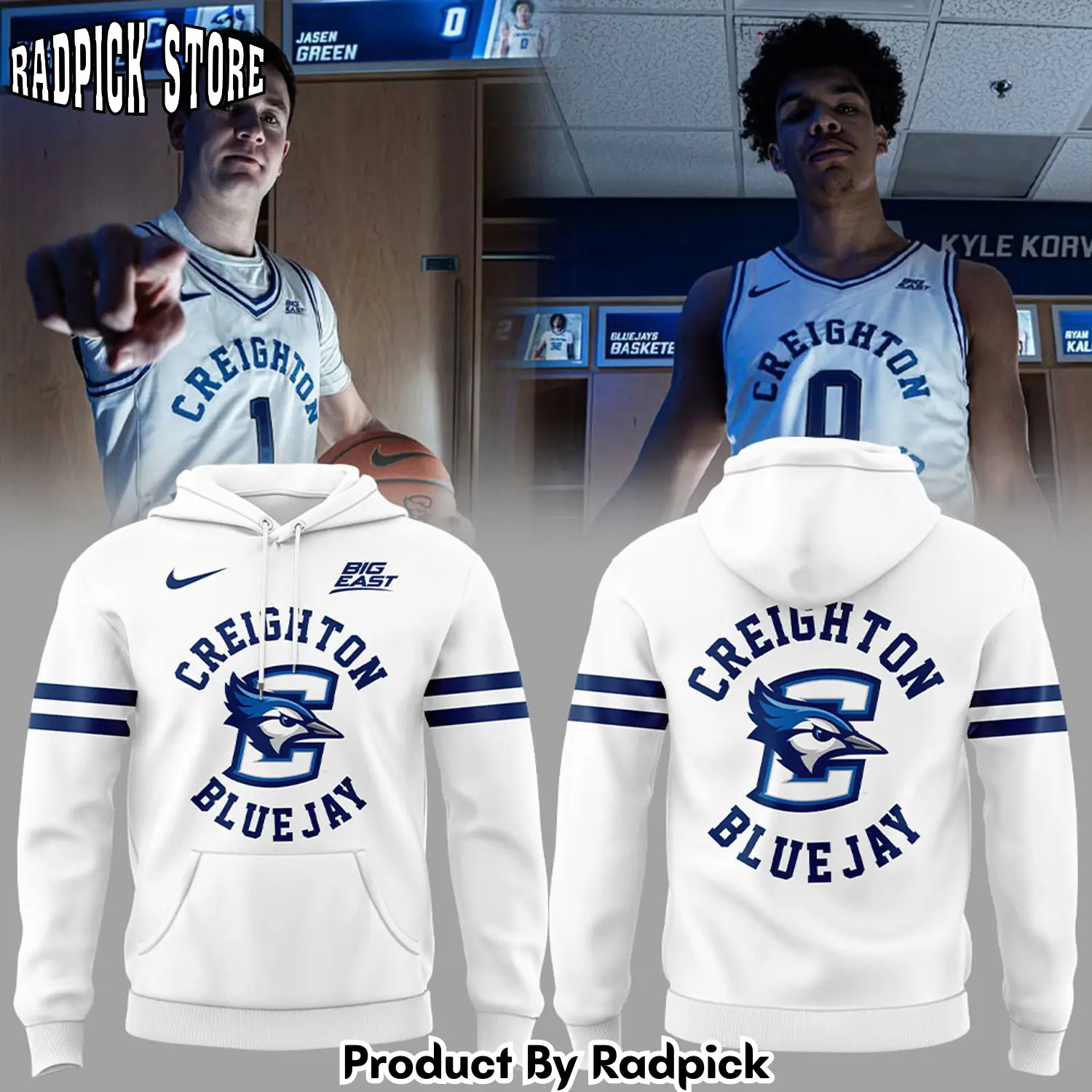 Creighton mens basketball alumni day uniforms v3 hoodie joggers hoodie and long pants set rp291793